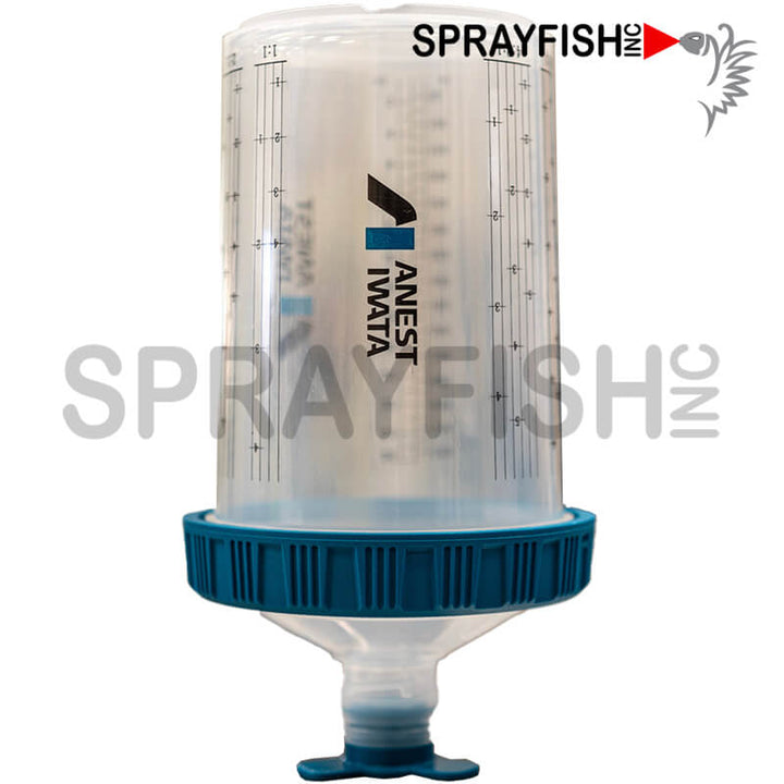 Anest Iwata Fast Flow System (FFS), 850ml/29oz, Sealed Spray Cup Kit, #27504. Kit includes (50) Lids and Liners, (1) Hard Cup, (1) Retaining Ring, (20) Storage Plugs.