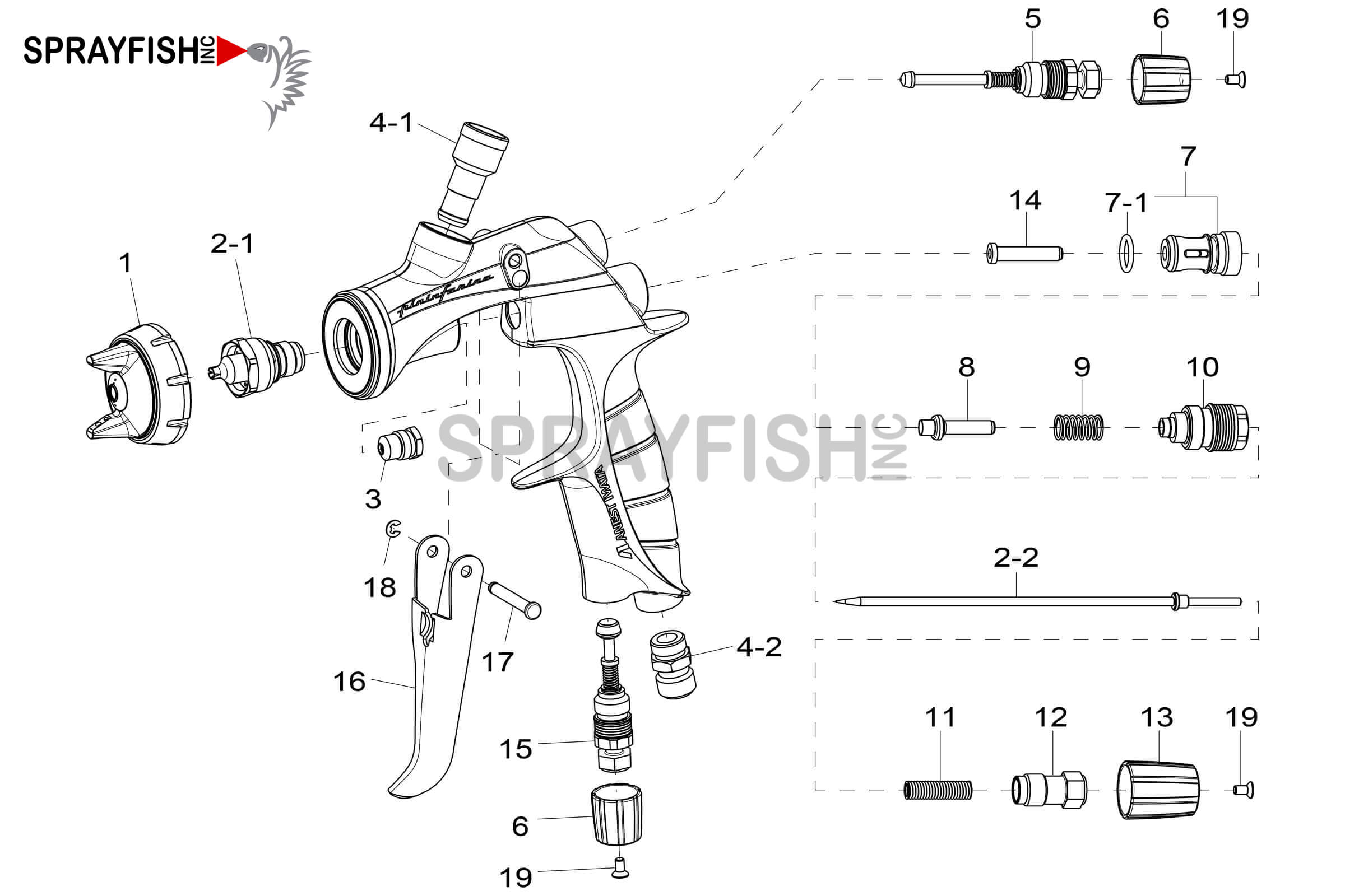 LS-400 Gun Parts Breakdown