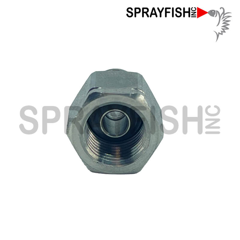 The Sprayfish 1/4" NPS (F) x #5 JIC (M) Adapter, Stainless Steel Fitting will convert your 1/4" Spray Gun to a #5 JIC.  This will allow you to connect your KREMLIN® #5 JIC Female Swivel Fluid Hose to your gun.