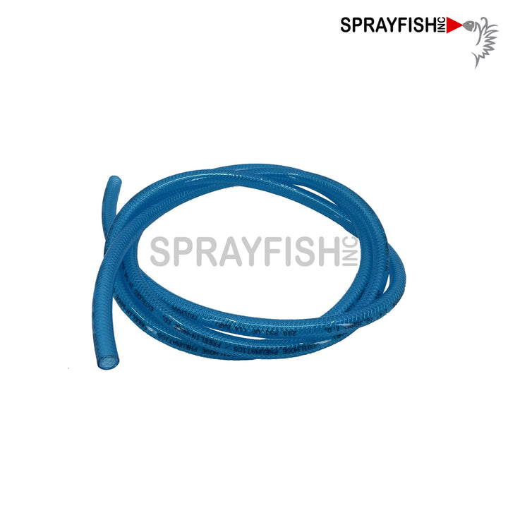 BLUE 1/4" FLEXIBLE AIR HOSE WITH FITTINGS