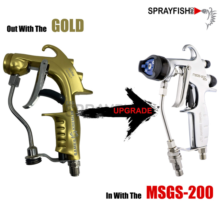GUN TRADE-IN MSGS-200 AIR-ASSISTED AIRLESS, INCLUDES TIP, AIRCAP, #5 JIC ADAPTER