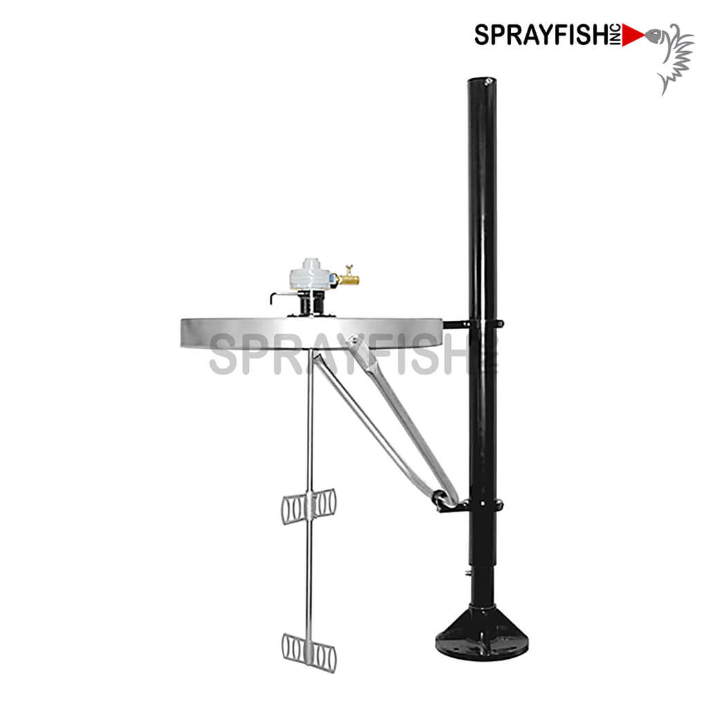 55-Gallon Drum Cover Agitator with Pneumatic Lift