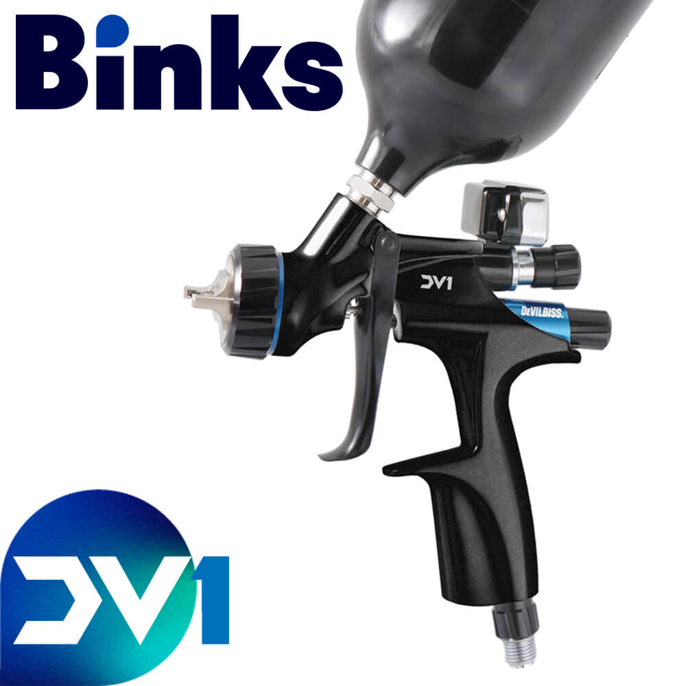 DeVilbiss by Binks DV1 Basecoat Gravity Feed Spray Gun 