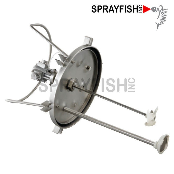 Anest Iwata PET-30MN 7.9 Gallon (30 Liter) Pressure Pot. &nbsp;Comes with pneumatic radial piston agitator, stainless steel tube, air regulator to control your pot and agitator, handle, and pressure relief.