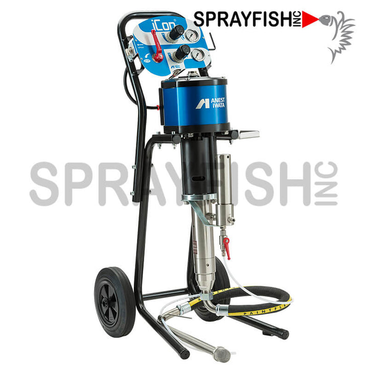 Anest Iwata iCon 36:1 Air-Assisted Airless Pump System, Cart-Mount, 5-Gallon Suction Rod