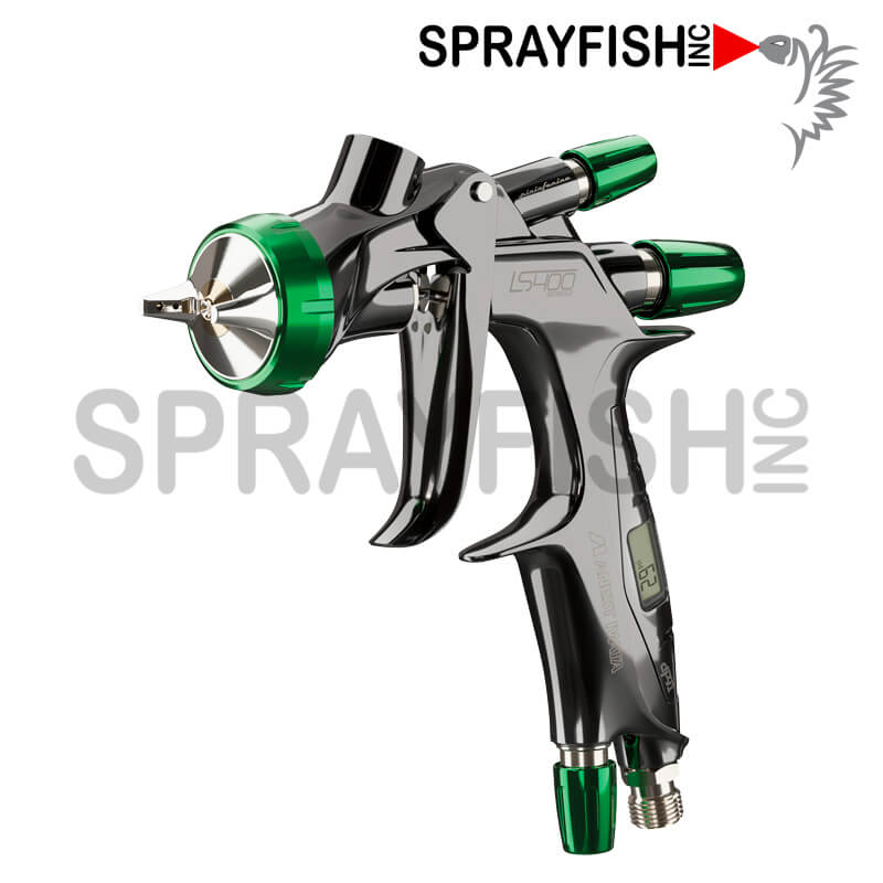 Anest Iwata LS400 Green Digital Series 2 Base Gravity Feed Gun