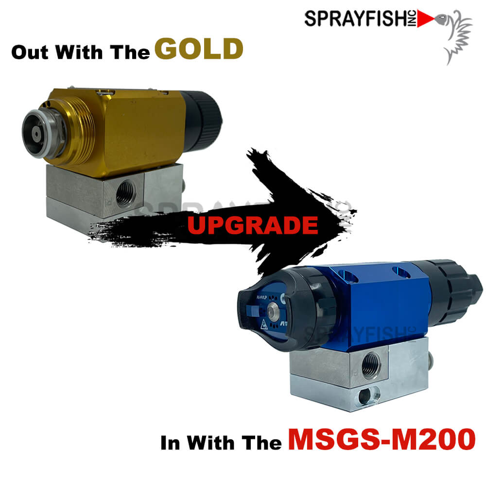 Anest Iwata MSGS-M200 Automatic Air-Assisted Airless Paint Spray Gun for Flatline Machines, Lineal Spray Machines, Robots, and Reciprocators