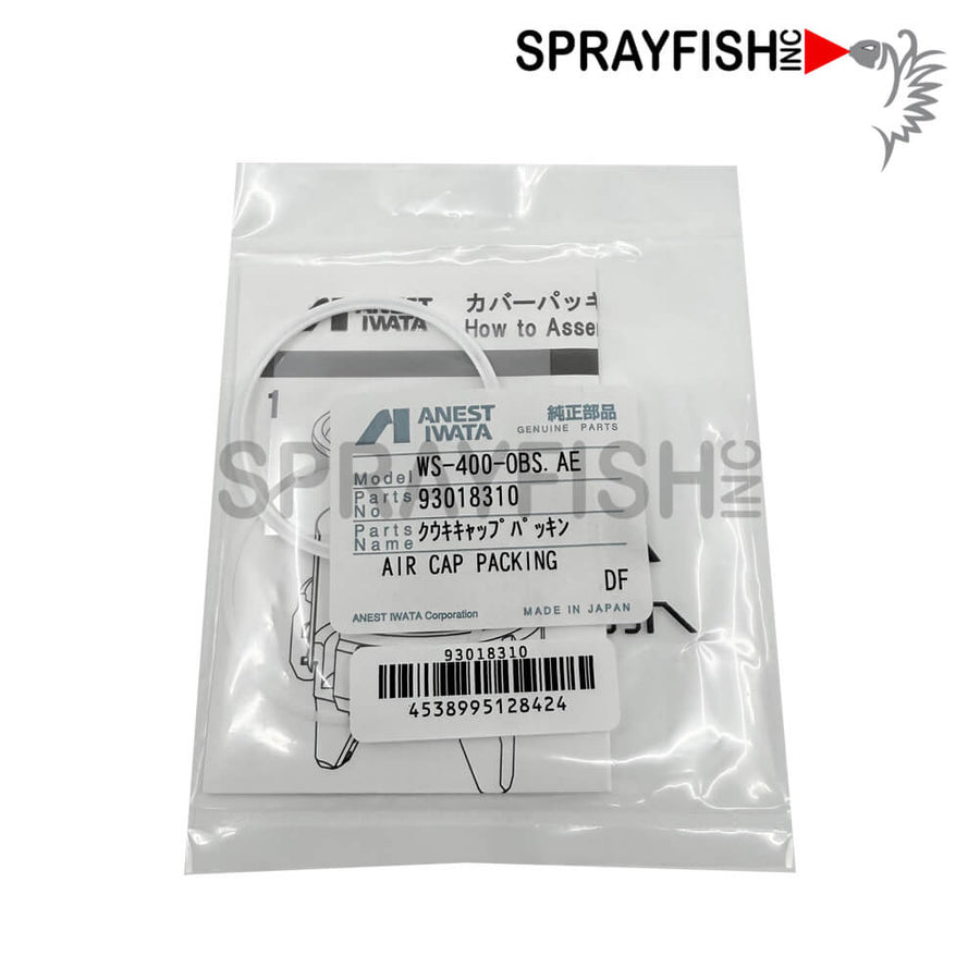 #1-2 Iwata Aircap Packing Set, for LS-400/WS-400 Series 2, Green HVLP, Grey Compliant, Blue Compliant