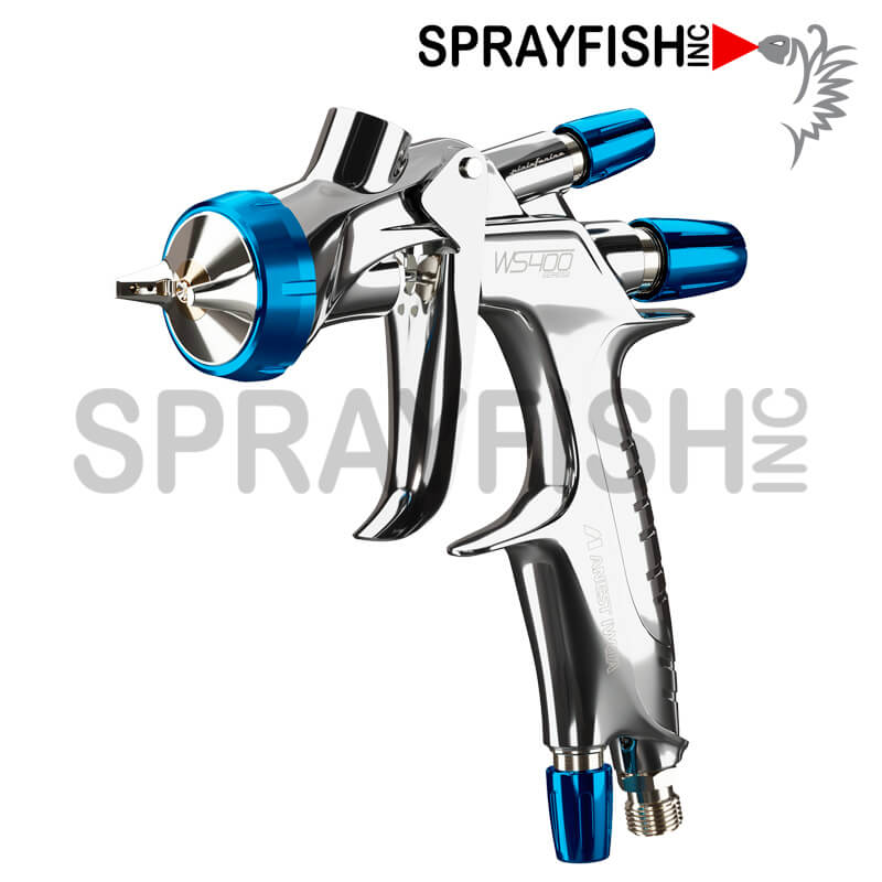 Anest Iwata WS-400 Blue Conventional Standard Series 2 Base Gravity Feed Spray Gun