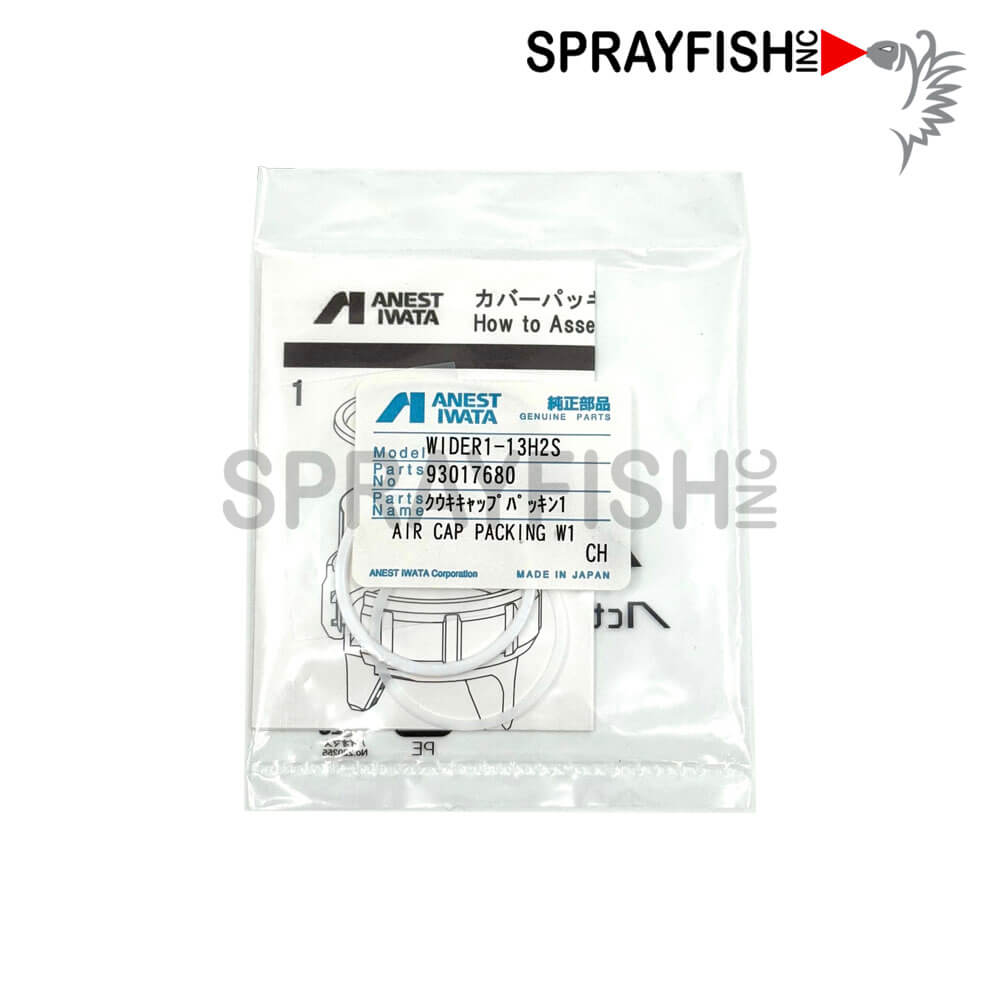 Anest Iwata Aircap Packing Set for Wider1L Gun Series. This Packing Set (Part Number: 93017680) can be used for both the Anest Iwata Wider1L Manual Series and Wider1L Automatic Spray Guns