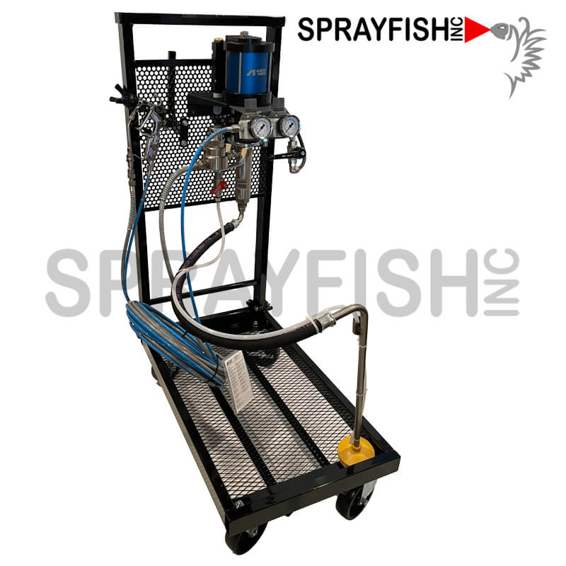 Iwata X3 30:1 Pump System, Sprayfish 4-Wheel Cart Mount
