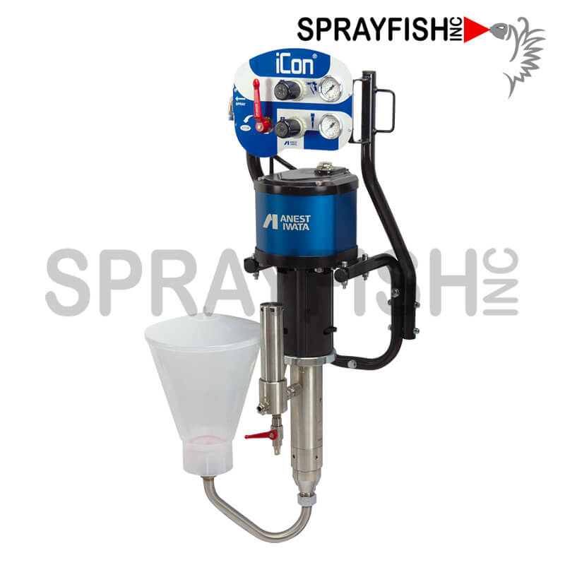 Anest Iwata iCon 36:1 Air-Assisted Airless Pump System, Wall-Mount, 6 Liter Hopper