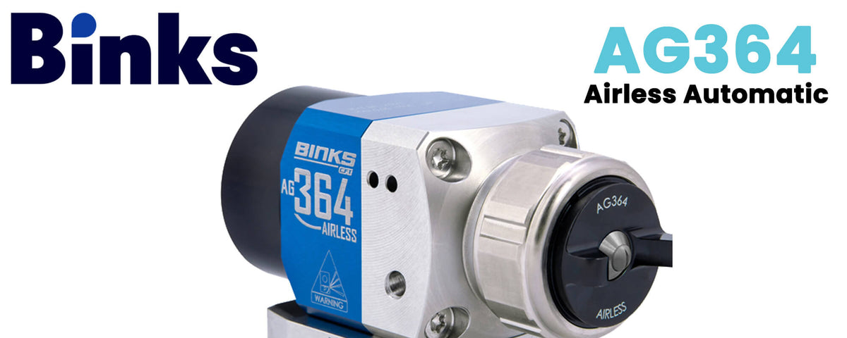 Binks Airless Automatic AG364 Paint Spray Gun for Flatline Machines, Lineal Spray Machines, Robots, and other Automatic Systems