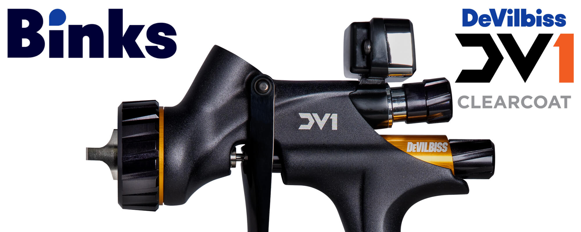 Binks DeVilbiss DV1 Clearcoat Gravity Feed Paint Spray Gun Banner