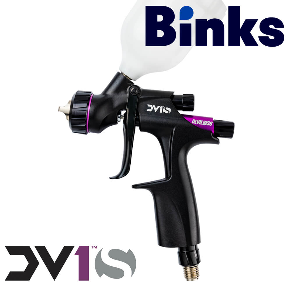 DeVilbiss by Binks DV1S Gravity Feed Smart/Spot Repair Gun Kit