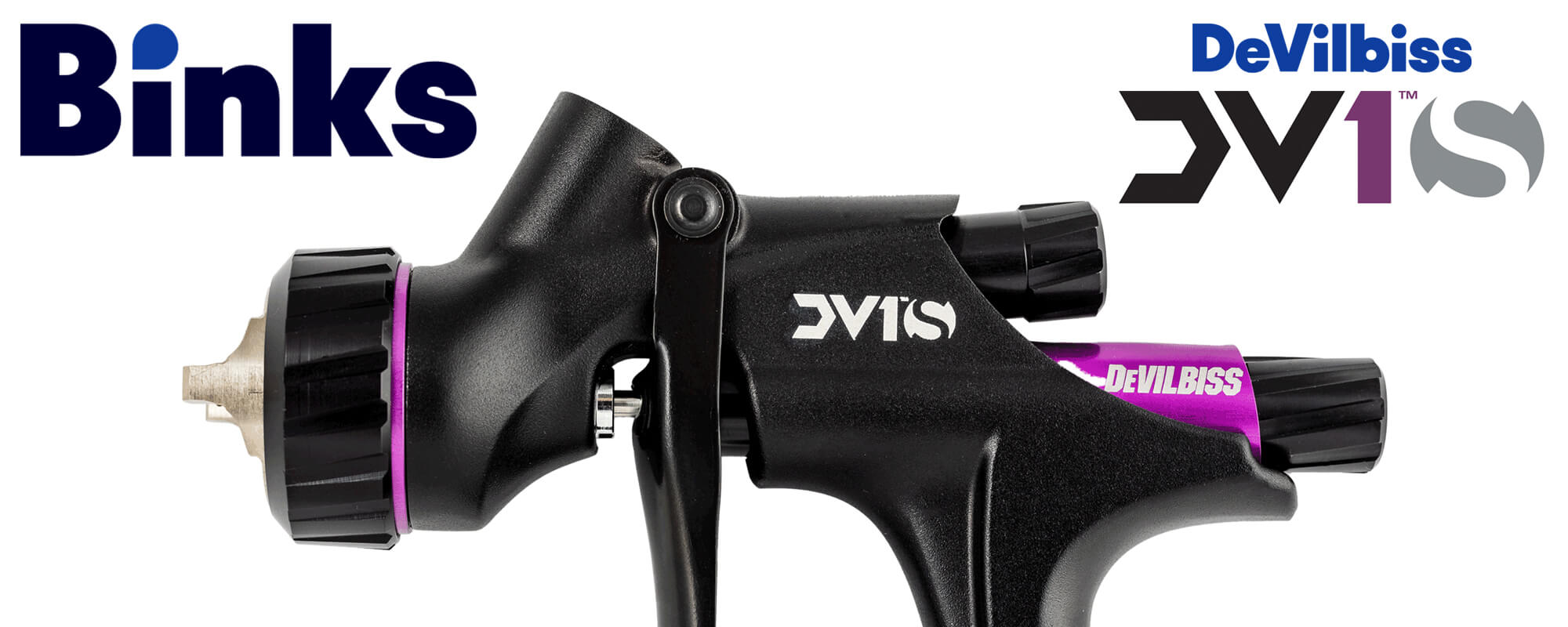 Binks DeVilbiss DV1S Smart Touch-Up Gravity Feed Paint Spray Gun Banner