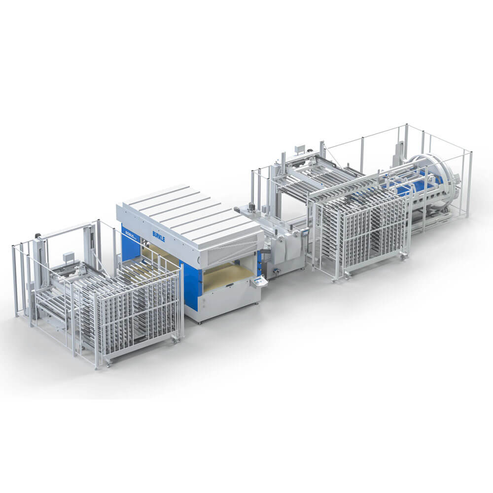 Burkle ROBUSeco SOLO Flatline Spray Machine with Rack Load and Unload, Parts Flipper