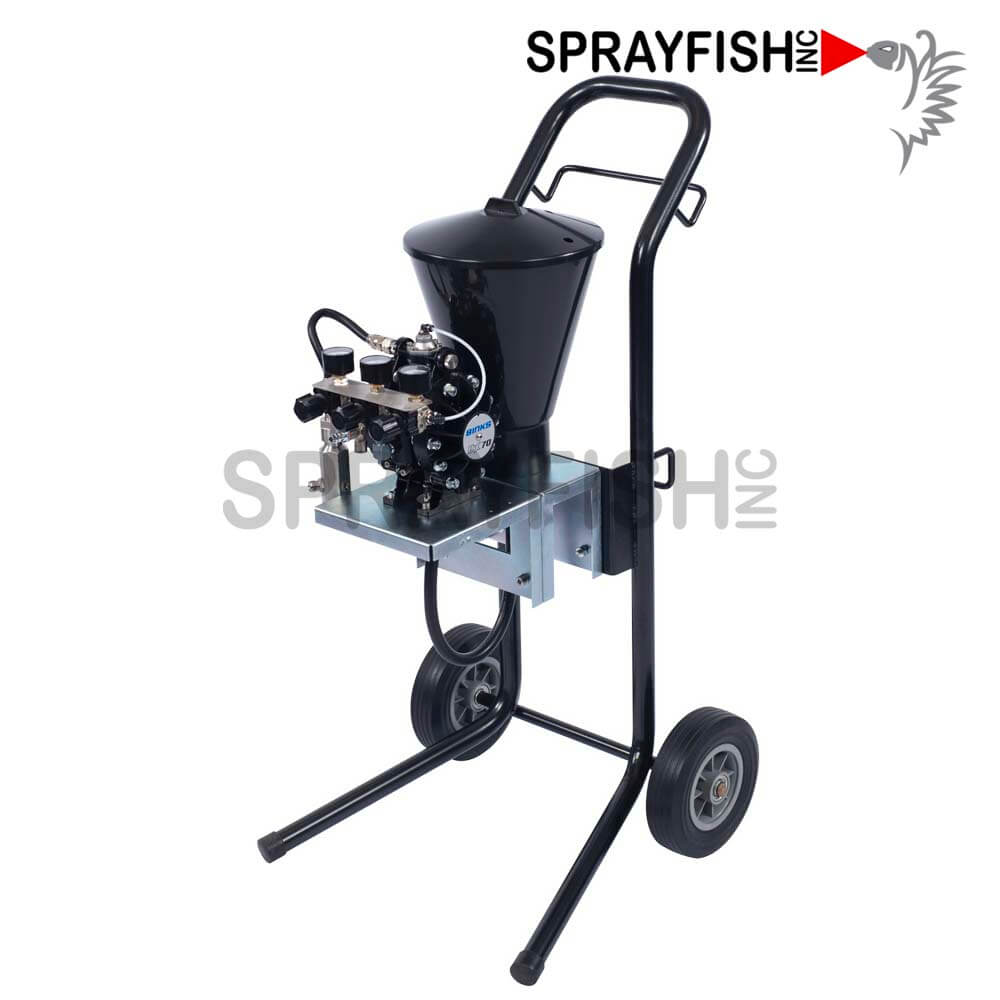 DeVilbiss By Binks DX70 Double Diaphragm Pump Paint System for Low-Pressure Pressure-Feed HVLP Paint, Cart-Mount System