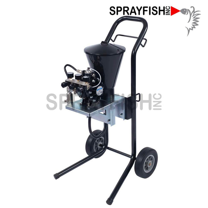 DeVilbiss By Binks DX70 Double Diaphragm Pump Paint System for Low-Pressure Pressure-Feed HVLP Paint, Cart-Mount System