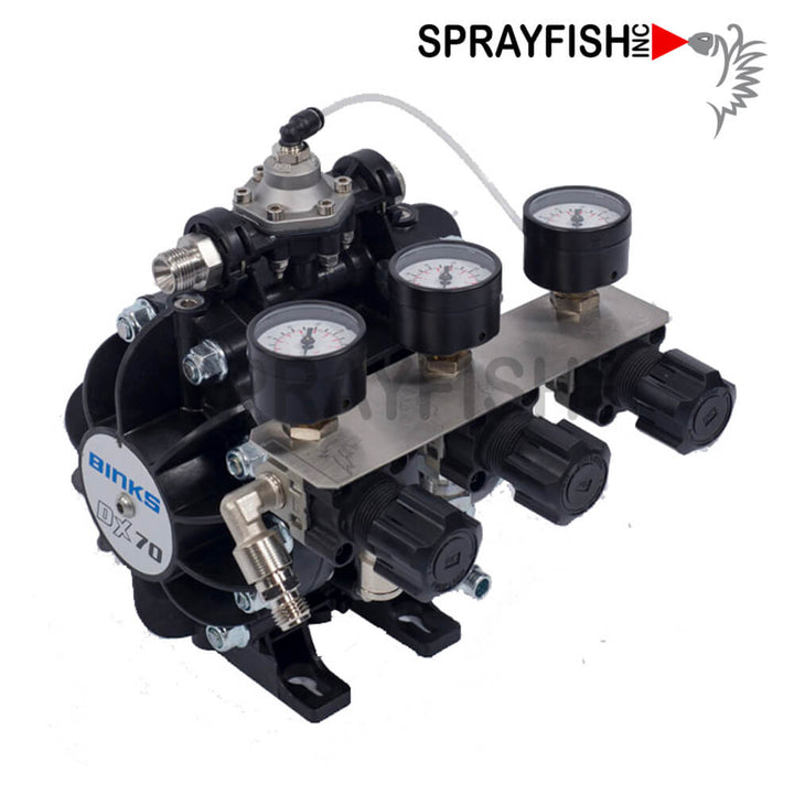 DeVilbiss By Binks DX70 Double Diaphragm Pump Paint System for Low-Pressure Pressure-Feed HVLP Paint