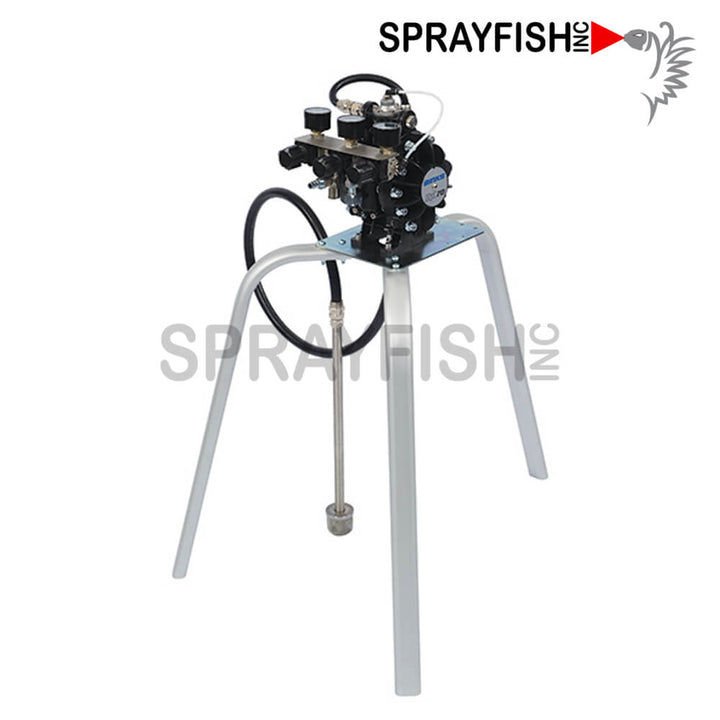 DeVilbiss By Binks DX70 Double Diaphragm Pump Paint System for Low-Pressure Pressure-Feed HVLP Paint, Tripod-Mount System