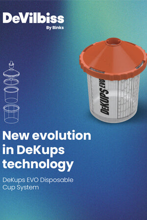 DeVilbiss by Binks DeKups EVO Disposable Cup System for Gravity Feed Paint Spray Guns, Includes Liners, Lids with Mesh Screens, Hard Cups, and Accessories