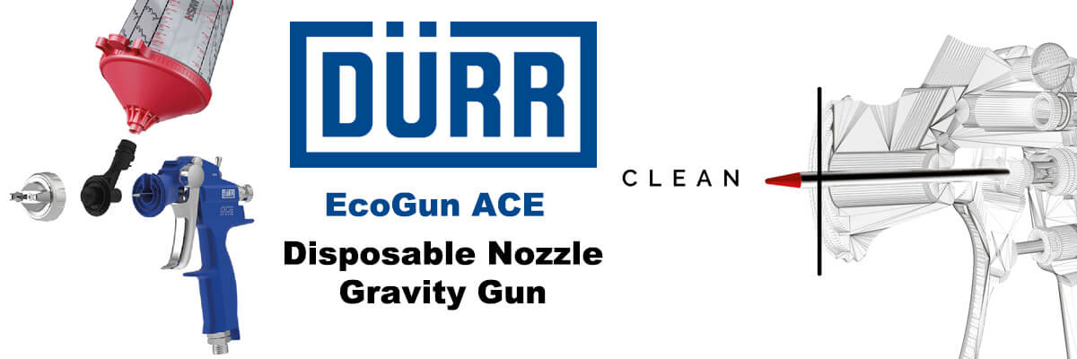 Durr EcoGun ACE Gravity Feed Gun, Disposable Nozzle
