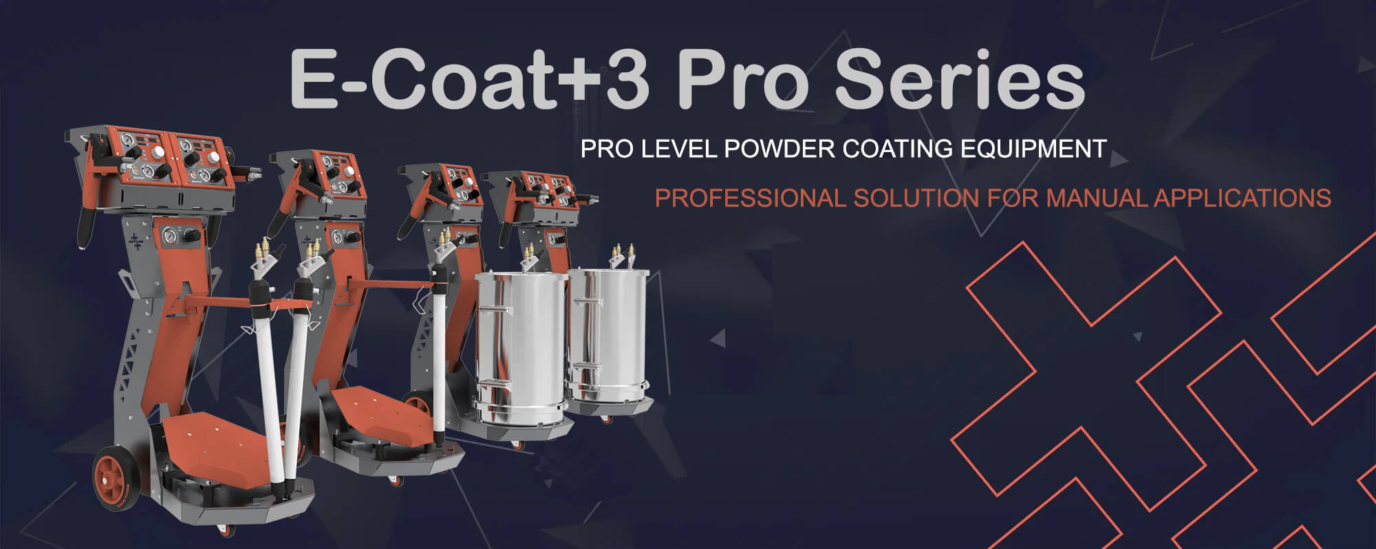 Electron E-Coat +3 Pro Series Manual Powder Coating Equipment Banner