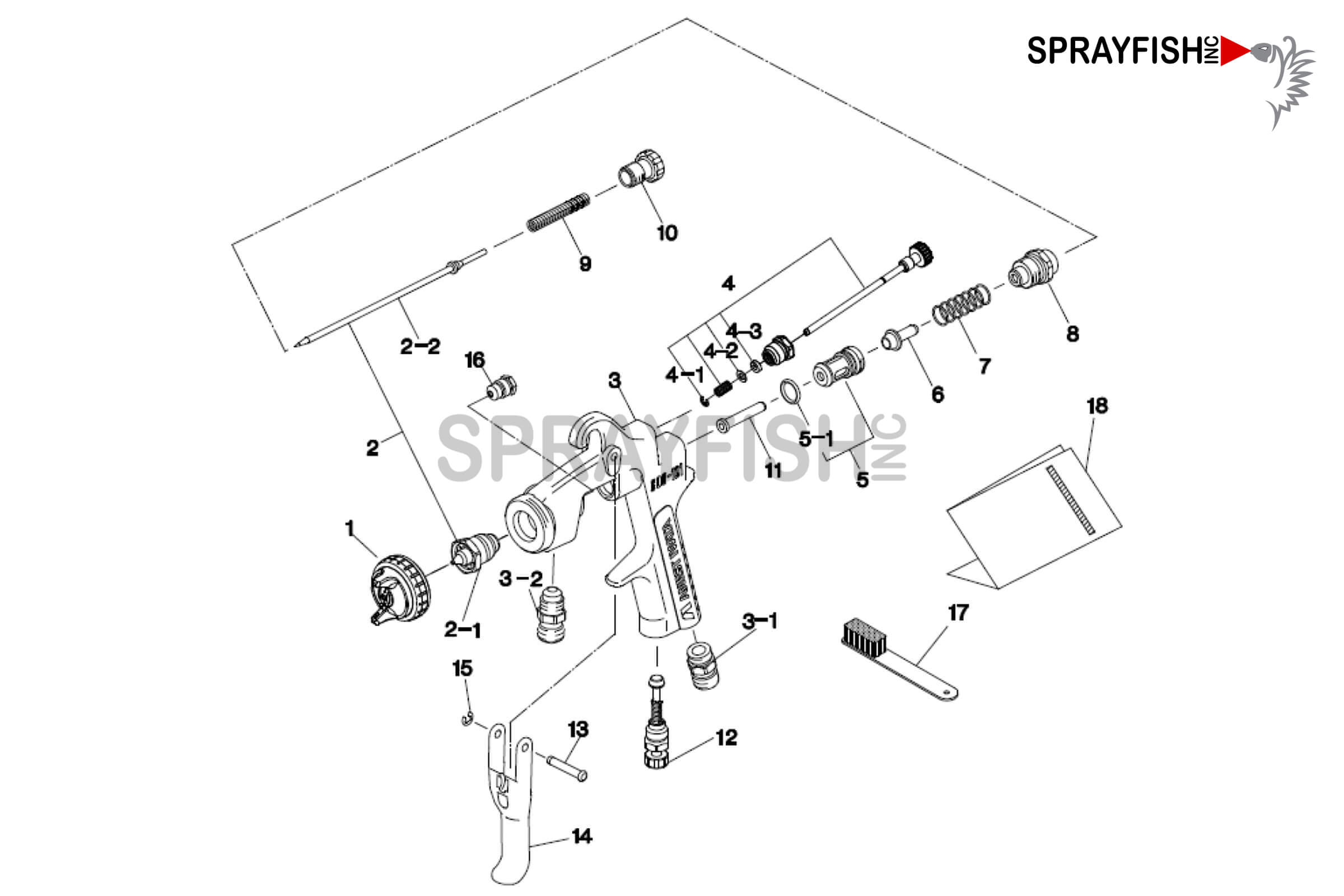 IWATA 低粘土接着剤用スプレーガン COG-200 18S 吸い上げ式下カップ付き Iwata COG-200 Adhesive Gun | Shop Sprayfish