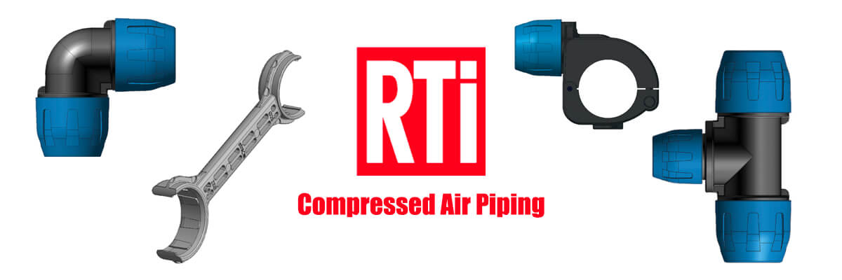 RTI Compressed Air Blue Aluminum Piping Banner