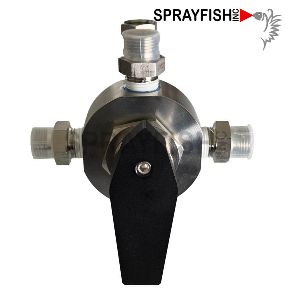 The Sprayfish 4-Way Base or Flush, Pump Select System for Iwata or Kremlin® Pumps is a great way to add more flexibility to your pumps.