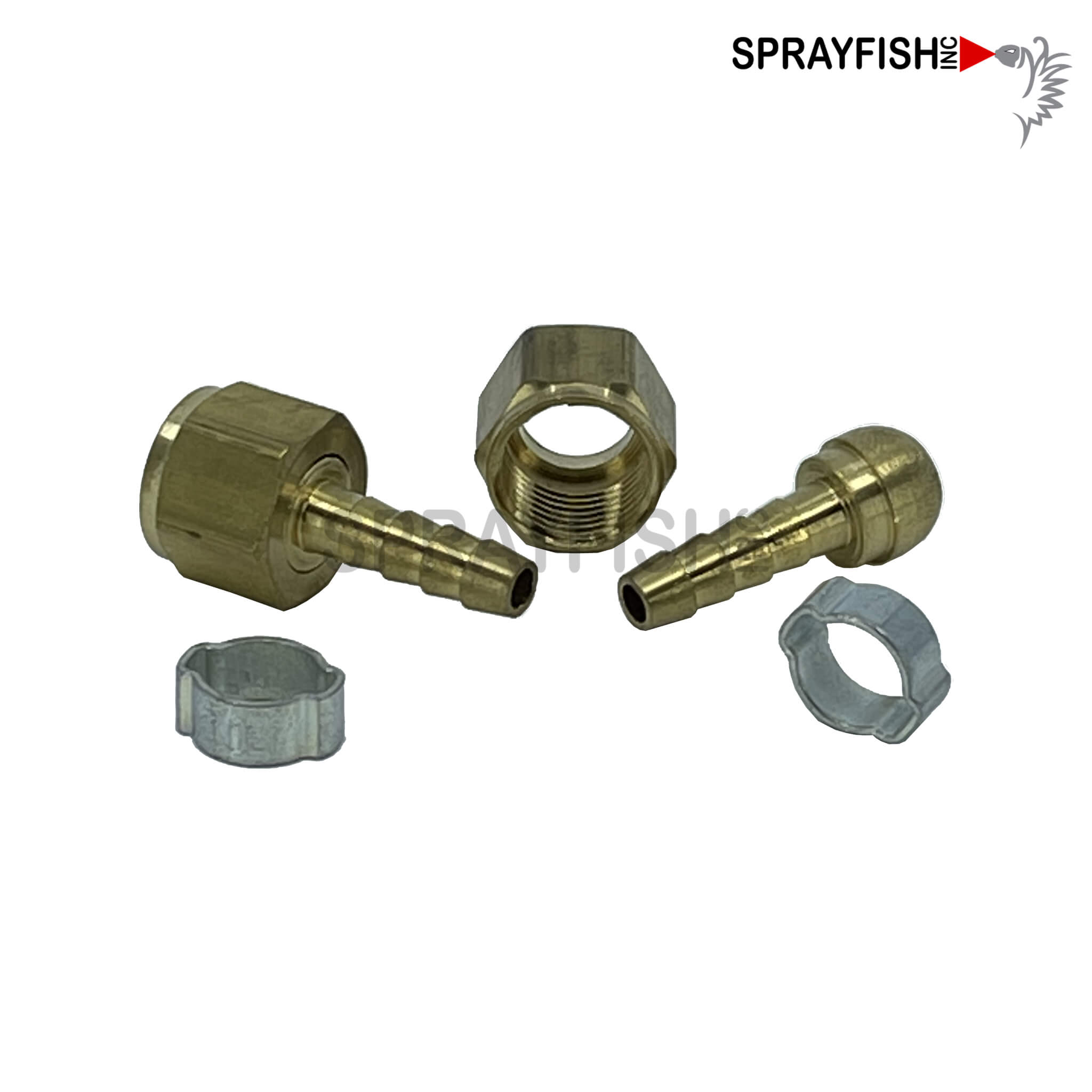 Brass Fitting with Oetiker Clamps