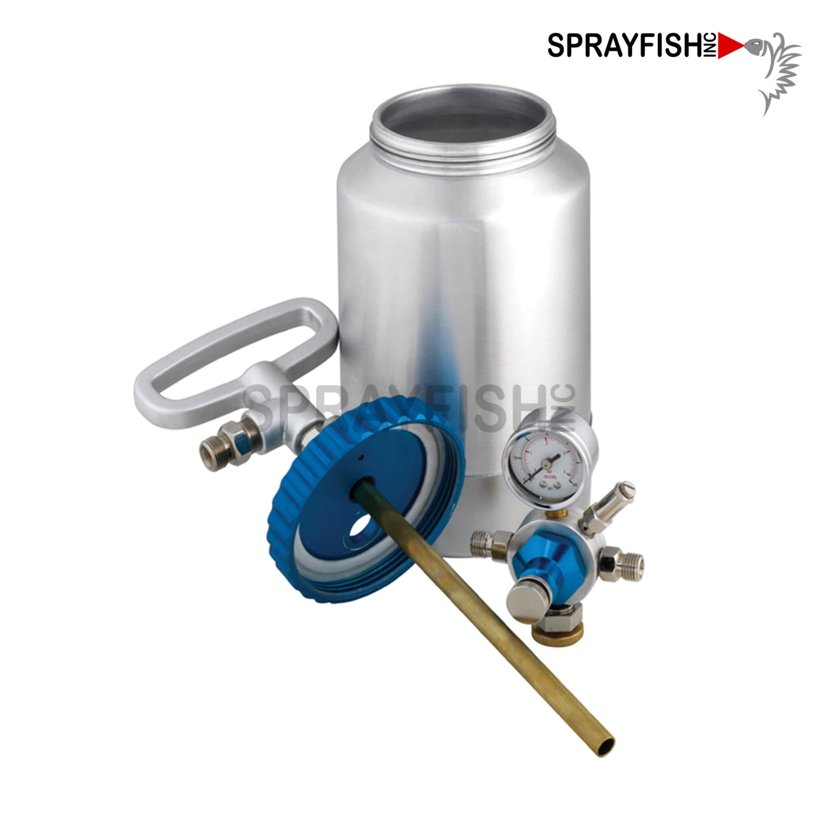 Anest Iwata 6003B 2 Quart Pressure Pot Inside View