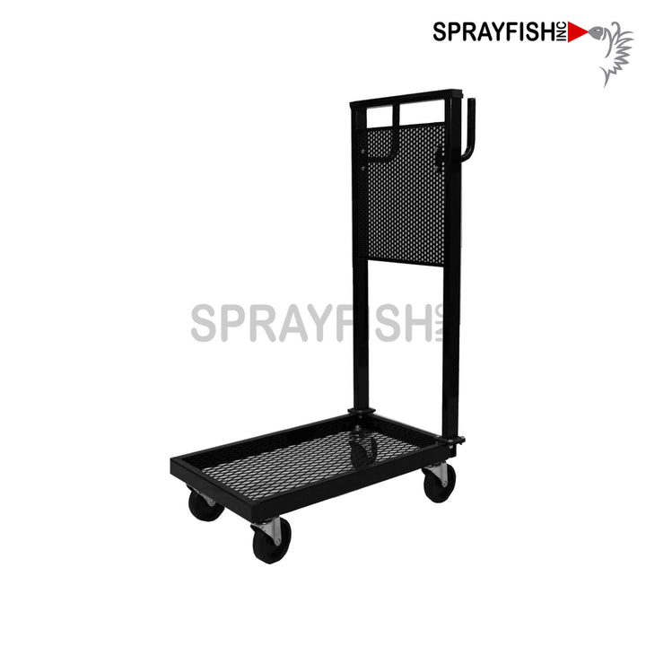 Sprayfish Cart, Black Powder Coated, 4-Wheel, 18" x 30" Base